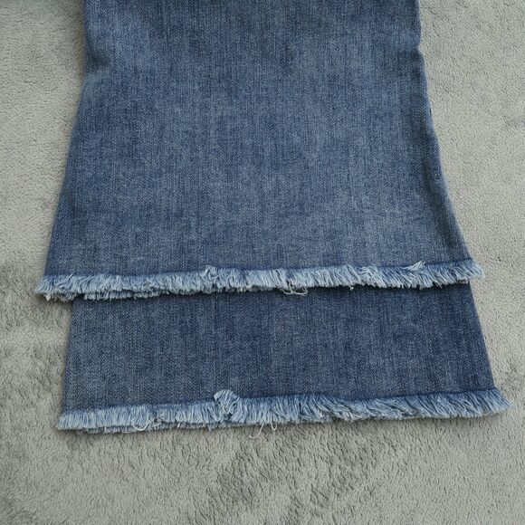 Southern Grace Jeans Women's 18 Blue High-Rise Flare Denim 30" Inseam Distressed - Picture 2 of 15